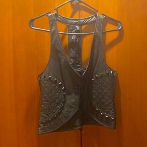 Affliction black vest for the rockers and motorcyclist